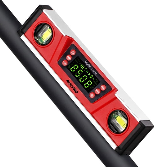 Nivel de torpedo digital RISEPRO DL135N de 25,4 cm con transportador