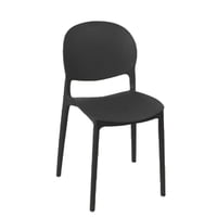Silla Plástico Apilable Deco Sevilla Negro Escandinavia