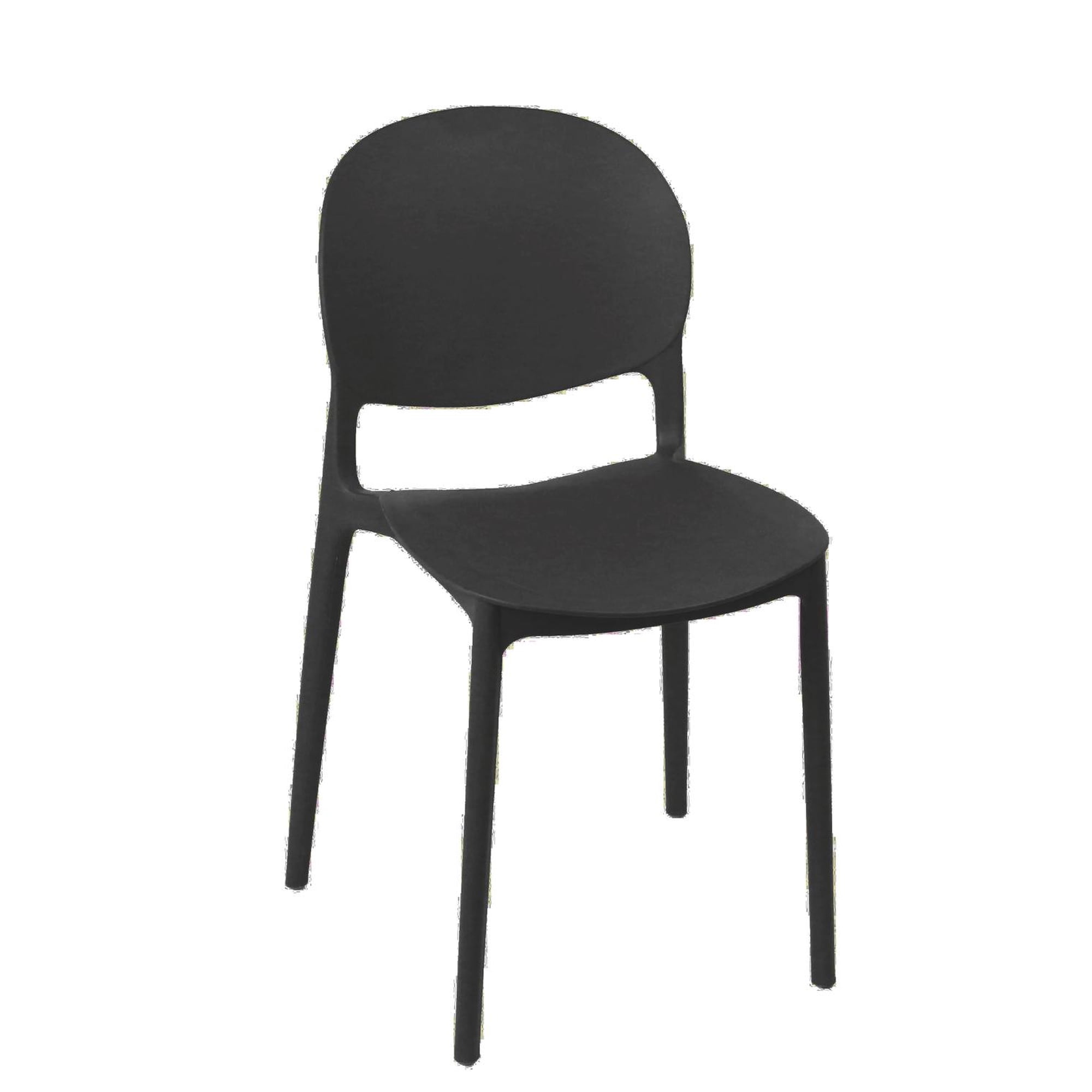 Silla Plástico Apilable Deco Sevilla Negro Escandinavia