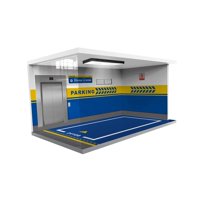 Bothyi - 1/18 Garaje Diecast Vitrina Protección Para Coche Diecast Diseño Colector Azul