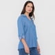 thumbnail image 3 of Blusa Mujer Camisera Tencel Azul Medio Corona, 3 of 5