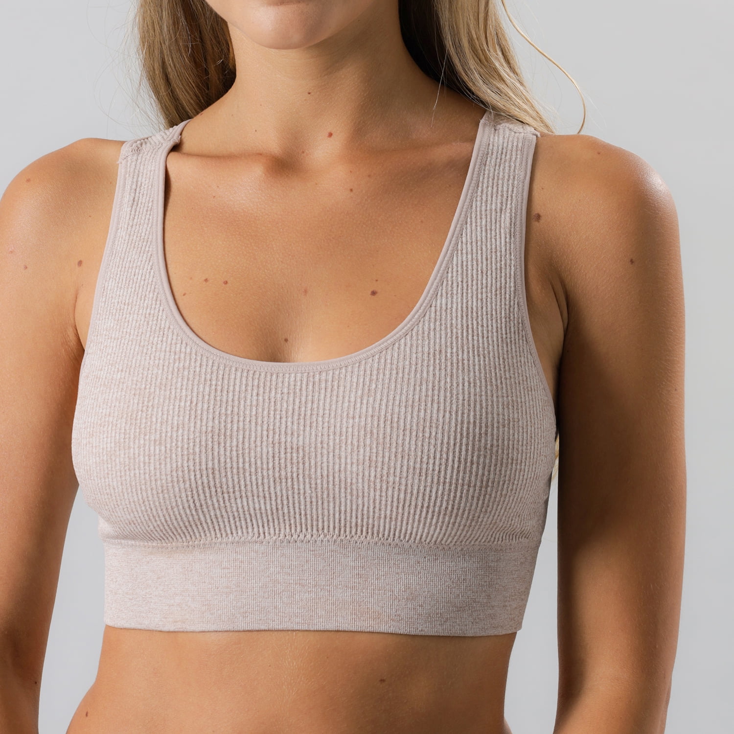 Peto Rib Deportivo Sin Costuras Mujer Flores 25160-202