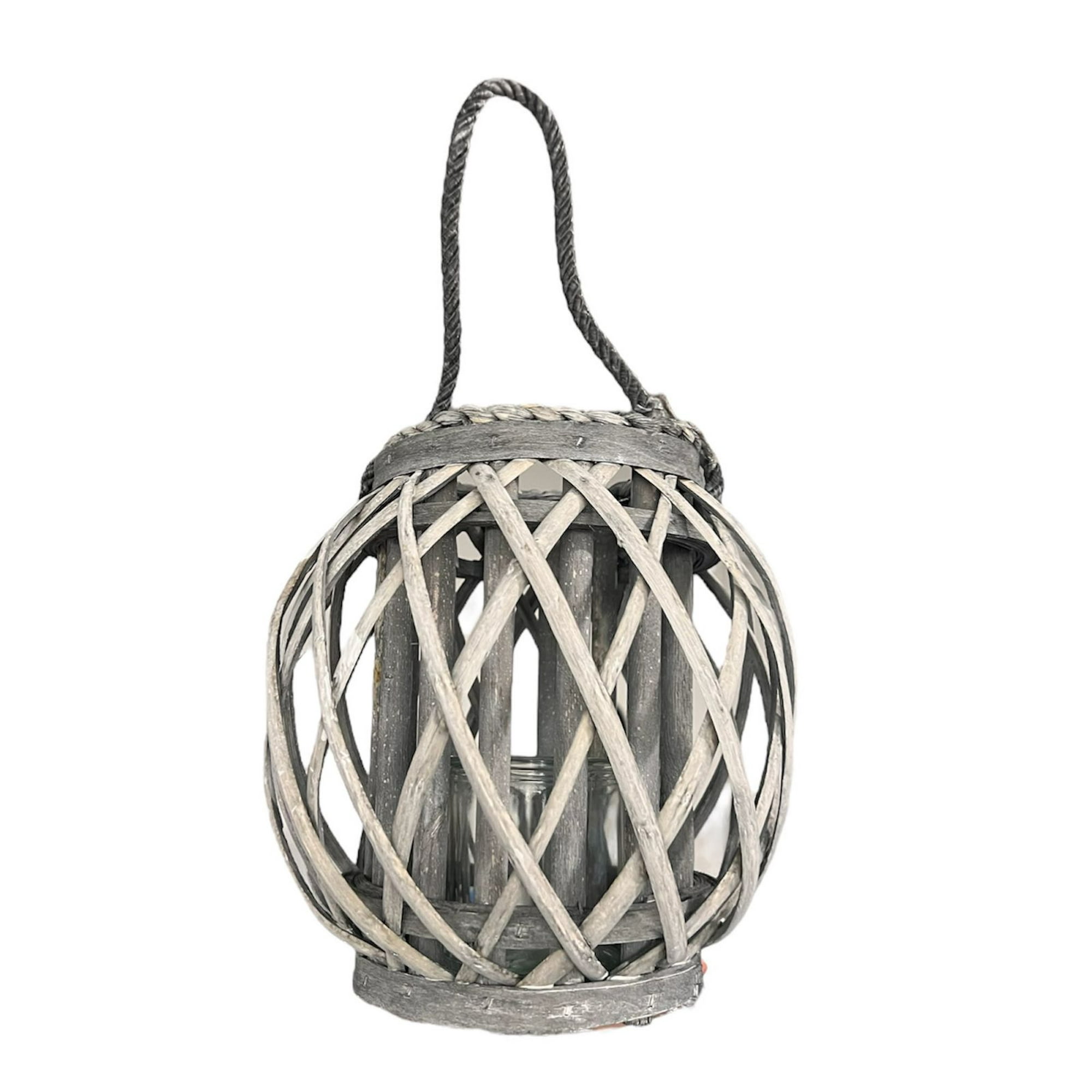 Oem - Porta Vela Candelabro Decorativo Rustico Esfera Madera G