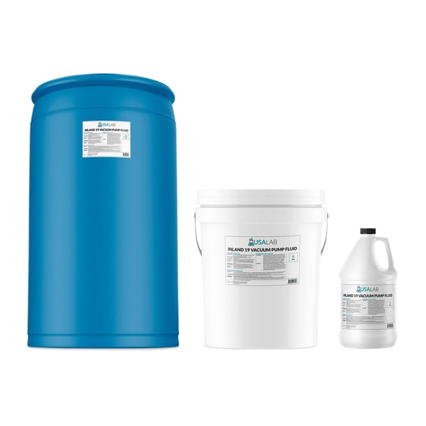 Aceite para bomba de vacío Inland 19 de USA Lab para Edwards, Welch, Leybold, Agilent, de larga vida útil, destilado molecularmente, para minimizar el retroflujo, 5 galones