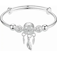 Genérico - Pulsera Atrapasueños Plata Con Borla Y Plumas