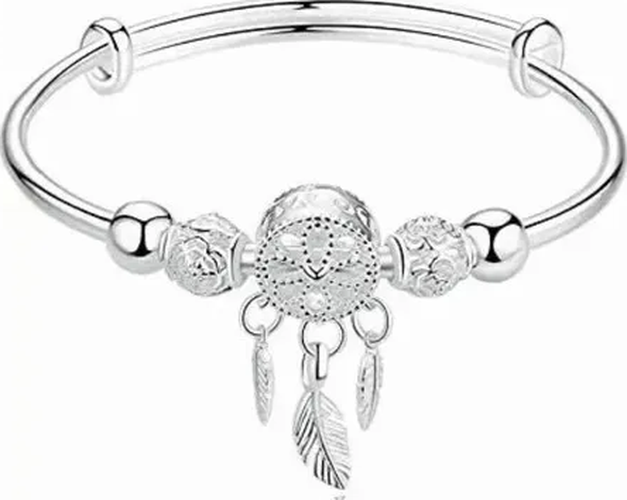 Genérico - Pulsera Atrapasueños Plata Con Borla Y Plumas