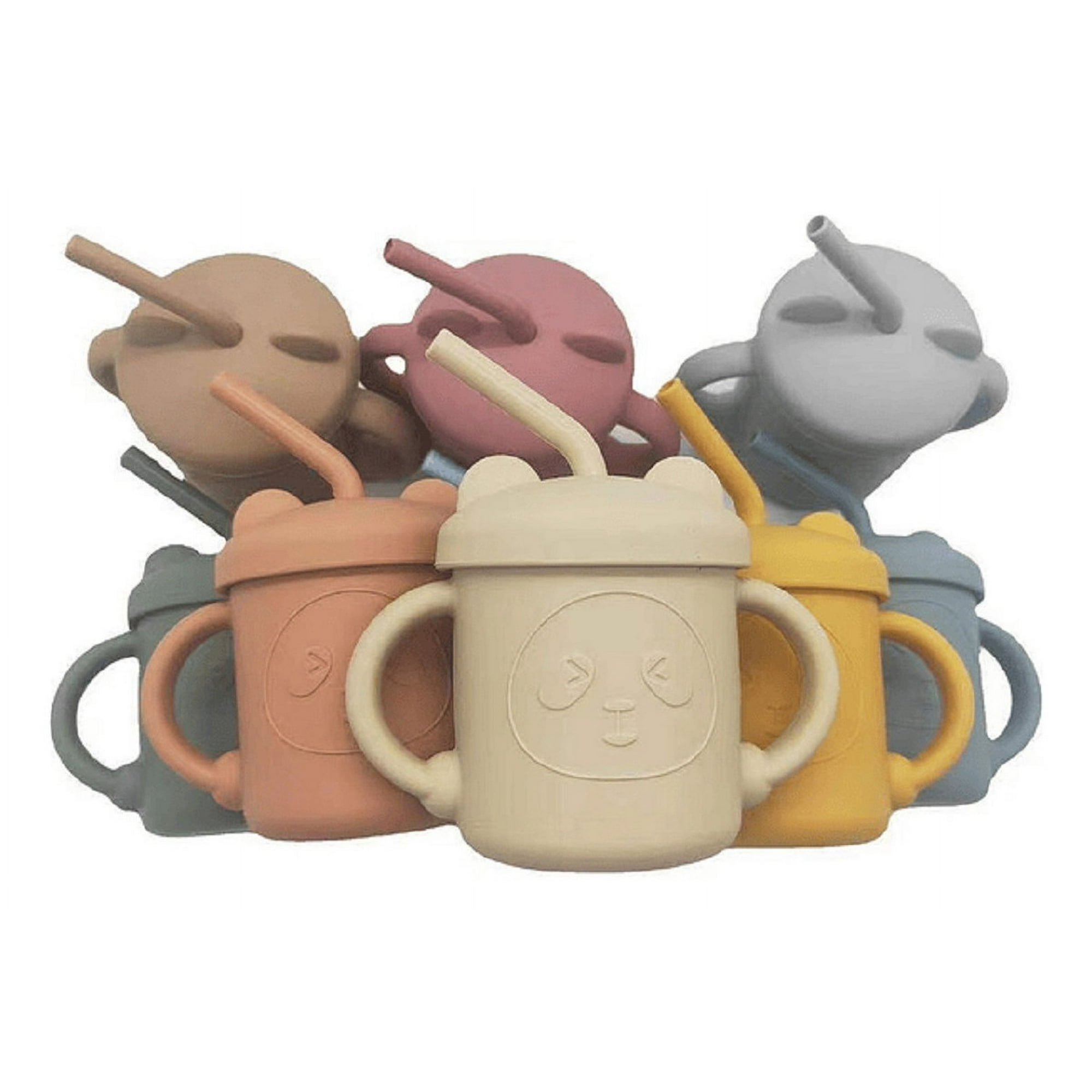 Genérico - Vaso Bombilla Silicona Diseño Oso Niños Cocina Colegio Lau