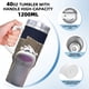 thumbnail image 5 of 2 Perros Estúpidos Vaso aislado de acero inoxidable con asa, diseño temático, regalo para familia, amigos y fans; incluye pajita y encaja en el portavasos estándar, 40 oz, 5 of 6
