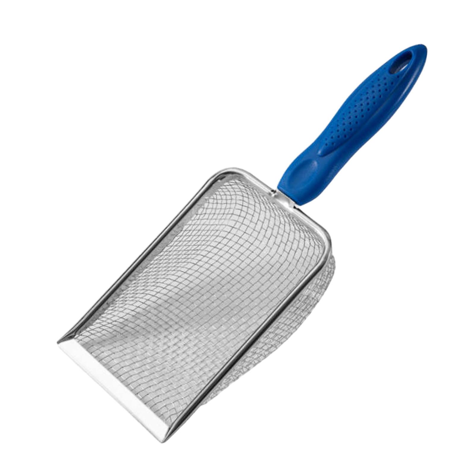 Ioensy - Pala Para Arena De Gatos, Pala Para Arena De Metal Portátil Para Mascotas, Suministros Para Cachorros De Conejito, Malla De 2,8X2,8Mm