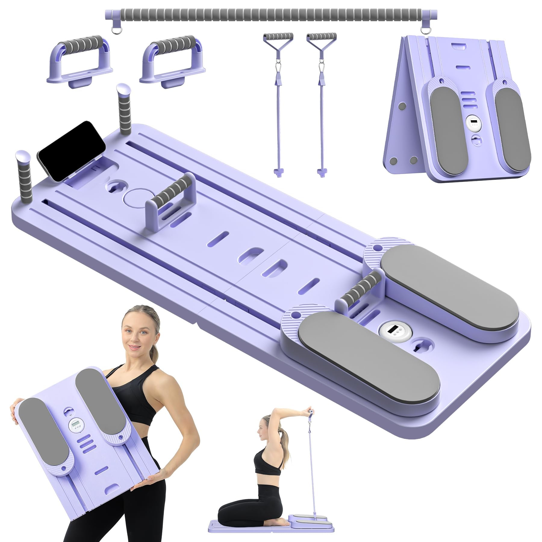 Tabla De Pilates Vigoredge Plegable 11 En 1 Para Gimnasio En Casa