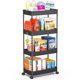 thumbnail image 1 of Carrito de almacenamiento SPACEKEEPER de 4 niveles para cocina y baño, negro, 1 of 7