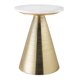 thumbnail image 1 of Mesa Lateral Moderna Redonda de Mármol Tempo de TOV Furniture 40 cm Blanca, 1 of 5