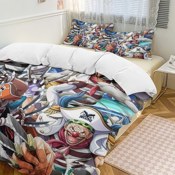 Buggy Bed Duvet Cover Funny Anime Cartoon Bedding Sets Lightweight 3 Piece Comforter Sets