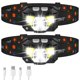 thumbnail image 1 of Linterna frontal LHKNL, 1200 lúmenes, LED ultraligera, recargable, paquete de 2, 1 of 6