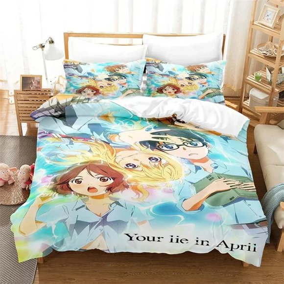 ed Your Lie in April Bedding Sets exquisite bed supplies set duvet cover bed comforter set luxury birthday giftBed Sheets