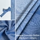 thumbnail image 5 of Cortinas JIUZHEN Damask Ombre con aislamiento térmico, color azul marino, 107 x 213 cm, 5 of 7