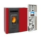 thumbnail image 1 of Estufa a pellet Slim 9000 Roja + Kit Inst. Muro, 1 of 5