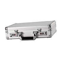 Magideal - Estuche De Protección De Equipo De Aleación De Aluminio Estuche De Transporte De Equipo Seguro Vacío Caja De Protección De Documentos De Joyería Para Plata Con Esponja