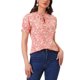 thumbnail image 1 of GRACIA Y GRANDEZA Blusa Floral Casual de Mujer con Volantes y Lazo en el Cuello, Manga Corta, Rosa XS, 1 of 5