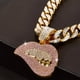 thumbnail image 3 of Pink Lips Pendant + Cuban Chain, 3 of 4