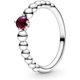 thumbnail image 1 of Anillo Pandora January Dark Red Beaded, 1 of 2