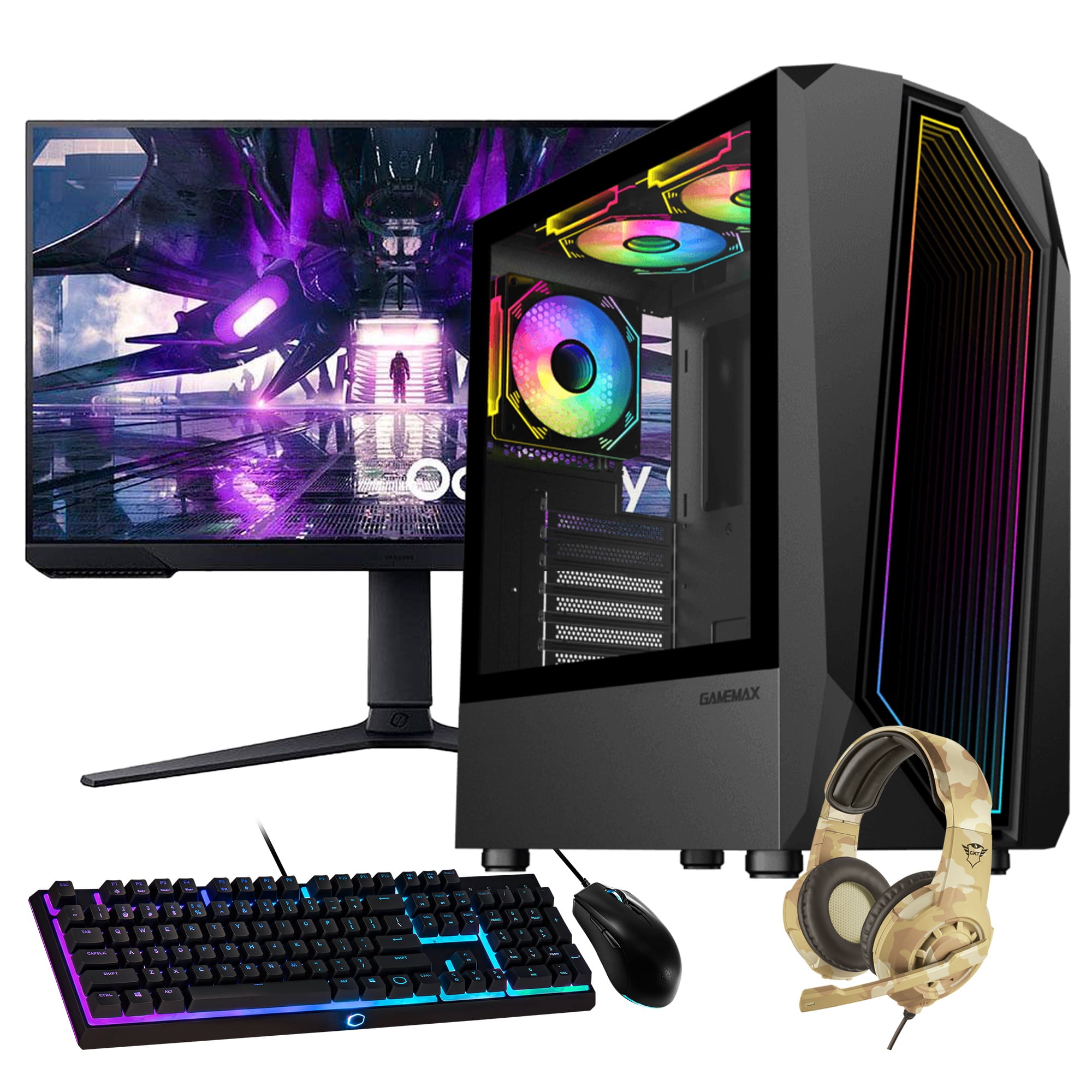 Pc Gamer + Monitor 24 + Perif: Amd Ryzen 5 5600X 32Gb 1Tb Gtx 1650 Wifi