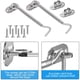 thumbnail image 4 of 1 gancho de acero inoxidable para puerta, pestillo para ventana, cerradura para puerta de cabina, con 4 tornillos de montaje., 4 of 8