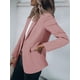 thumbnail image 3 of Blazer Cicy Bell para mujer, casual, con frente abierto, oficina, trabajo, color rosa nude, 3 of 6