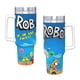 thumbnail image 4 of Rob el Robot Vaso aislado de acero inoxidable con asa, diseño temático, regalo para familia, amigos y fans; incluye pajita y encaja en el portavasos estándar, 40 oz, 4 of 6