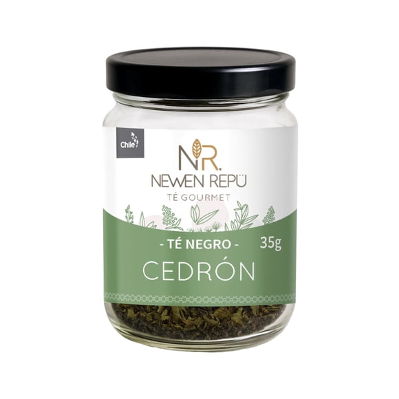 Té Negro Cedrón Gourmet Frasco Vidrio 35g Newen Repü