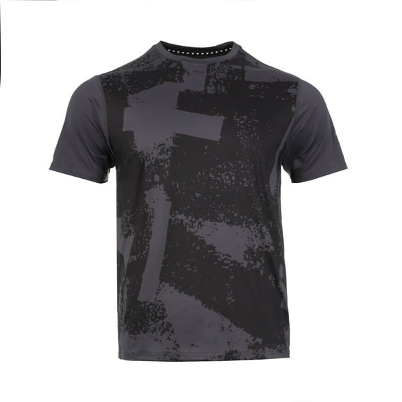 Polera Print Poly Temel Negra Tenis Padel