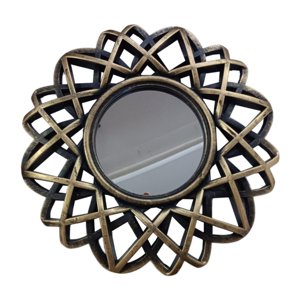 Magideal - Espejo Redondo Nórdico Para Colgar En La Pared Para La Decoración Del Dormitorio De La Sala De Estar , Dorado