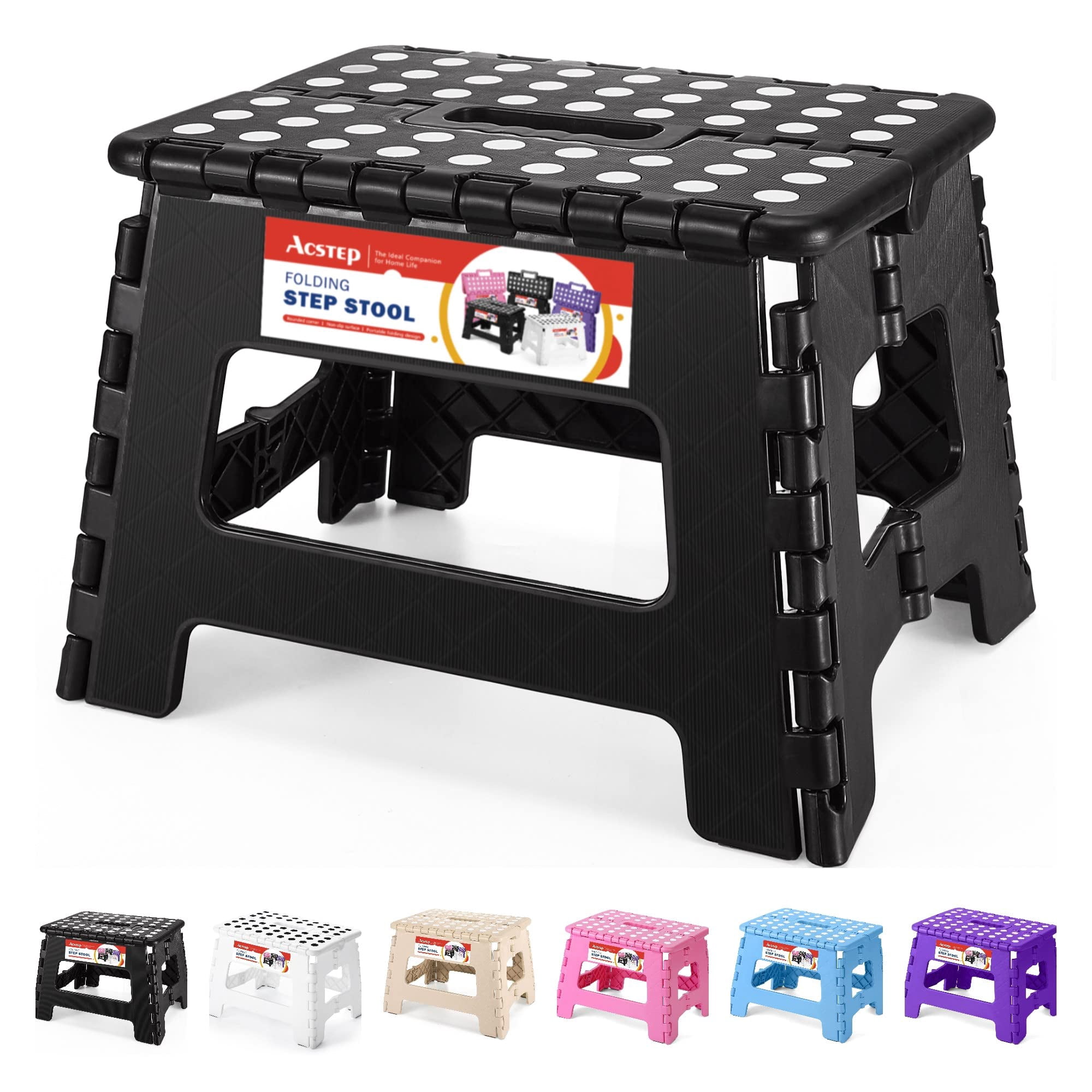 Taburete Plegable Acstep De 23 Cm De Altura Para Niños Y Adultos