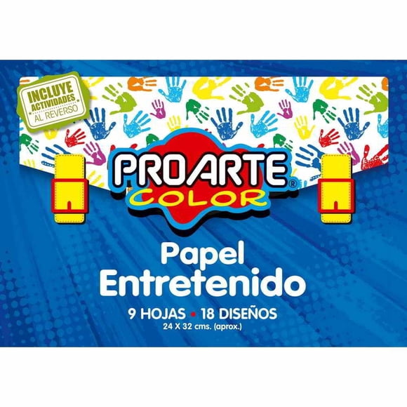 Papel Entretenido Diseños 9 Pliegos 18 Diseños, 1 Un