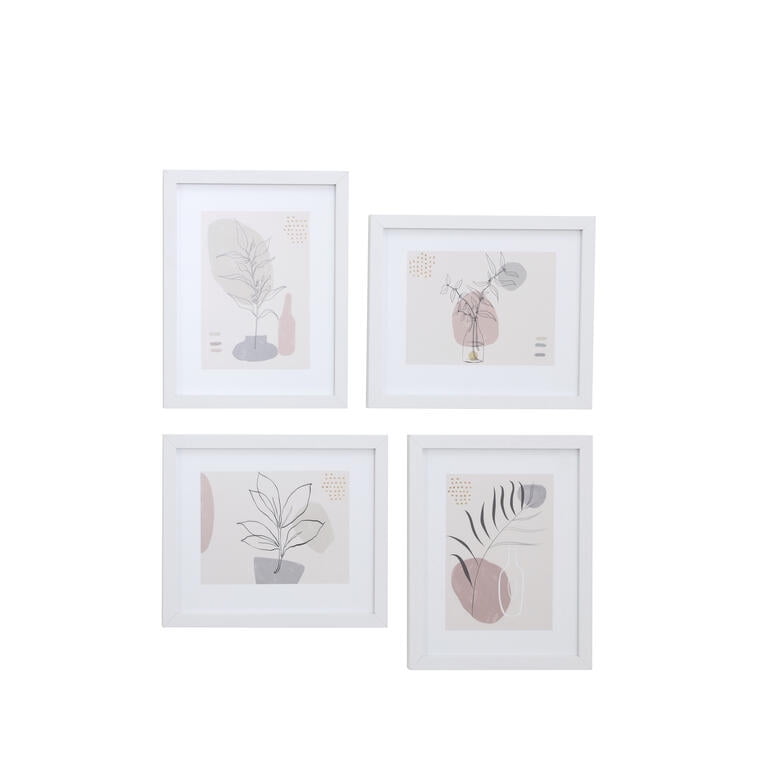 Vgo - Set 4 Marcos Mad 4 20x25 Blanco 30x40