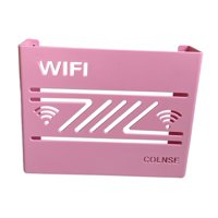 Bothyi - Estante De Enrutador Estuche De Almacenamiento Gestión De Cables Para El Hogar, Sala De Estar, Escritorio, Rosa