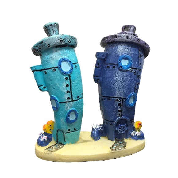 Adorno de acuario Penn-Plax con forma de Bob Esponja en la parte inferior de bikini Homes