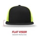 thumbnail image 2 of Gorra de béisbol R RICHARDSON 511 Flatbill Snapback negra neón, 2 of 7
