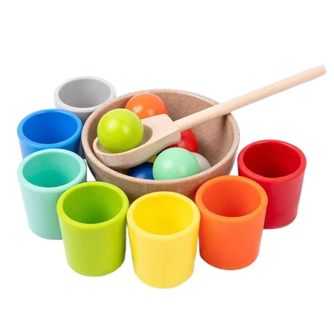 Bothyi - Juego De Juguetes Montessori, Bloques De Madera Para Desarrollar El Juego De Inteligencia, Juguetes De Clasificación Por Colores