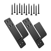 Bothyi - Soportes De Barrera Para Puerta, 2 Uds., Soporte En U Para Madera De 2X4, Para Casa, Garaje, Granero, Negro