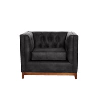 Latam Home - Sofa Roma 1C Cuero Colorado Negro