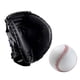 thumbnail image 4 of Guantes De Receptor De Béisbol PU Con Pelota De Béisbol Teeball Guante Hombres Mujeres Unisex Todo Negro, 4 of 5