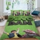 thumbnail image 2 of Dino Dan Conjunto de sábanas temático, trío de piezas, cómodo y amigable con la piel, diseño único, regalo de decoración para el hogar para familiares, amigos y fans,135cm *200cm, 2 of 6