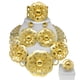thumbnail image 3 of 4 Pzas 24K Brillantes Conjuntos de Joyería de Compromiso Boda para Mujer Collar Pulsera Aretes Anillo Conjuntos de Joyería Nupcial para Mujer Fiesta Graduación Accesorios de Disfraz, 3 of 6