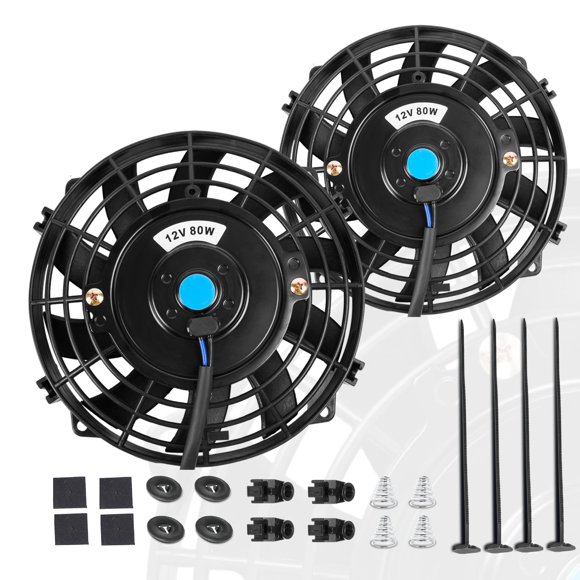 Ventilador de radiador EVERESTWAY 18 cm 12 V 80 W (2 unidades)
