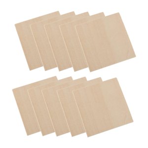 Magideal - 10 Piezas De Madera Sin Terminar Rebanadas De Madera Sin Terminar Decoración Del Hogar Piezas En Blanco Etiquetas De Madera Rebanadas, Para Adornos Ar Cuadrado