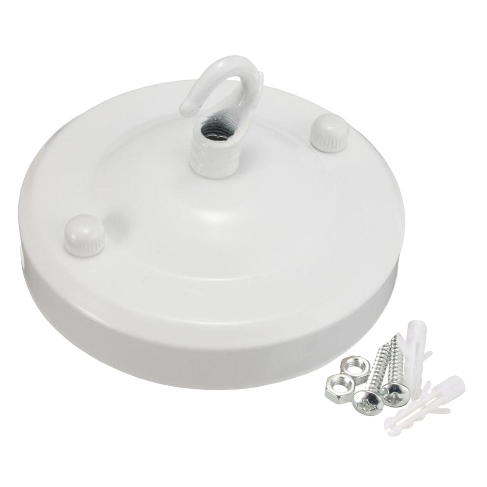 Magideal - Rosetón De Techo Placa De Gancho Rosetón De Techo Con Gancho Parte De Lámpara Lámpara De Servicio Pesado Gancho De Base Lámpara Colgante Disco De , Blanco