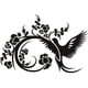 thumbnail image 1 of Decomural Floral Bird Flowers Feathers WS-18582, 1 of 2