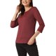 thumbnail image 4 of INSPIRE CHIC Blusa de Punto con Cuello de Barco para Mujer, Manga 3/4, Estampado de Cuadros de Pata de Gallo para Otoño e Invierno, Talla XL, Cuadros Rojos, 4 of 6