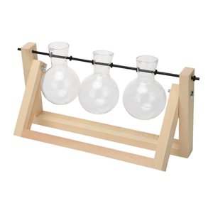 Magideal - Estación De Propagación, Jarrón De Bombillas De Para Flores, Terrario, Jarrón, Jardinera Con Estante De , Soportes Para Plantas De Agua 3 Jarrones De Bombillas